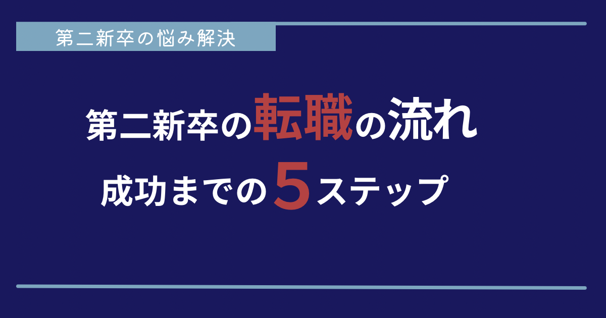 第二新卒の転職の流れ【完全版】成功までの5ステップを徹底解説